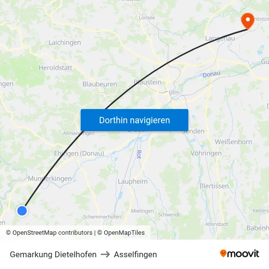 Gemarkung Dietelhofen to Asselfingen map