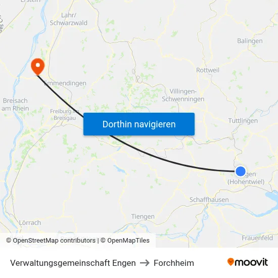 Verwaltungsgemeinschaft Engen to Forchheim map