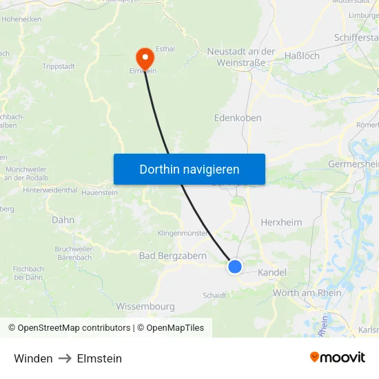 Winden to Elmstein map