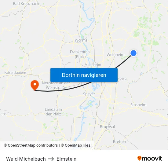 Wald-Michelbach to Elmstein map