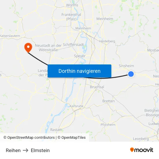 Reihen to Elmstein map