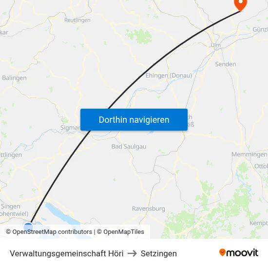 Verwaltungsgemeinschaft Höri to Setzingen map