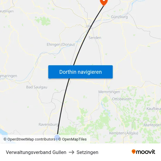 Verwaltungsverband Gullen to Setzingen map