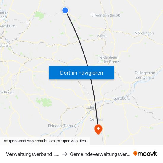 Verwaltungsverband Limpurger Land to Gemeindeverwaltungsverband Dietenheim map