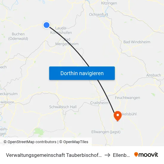 Verwaltungsgemeinschaft Tauberbischofsheim to Ellenberg map