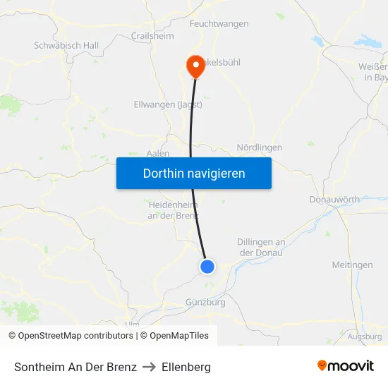Sontheim An Der Brenz to Ellenberg map