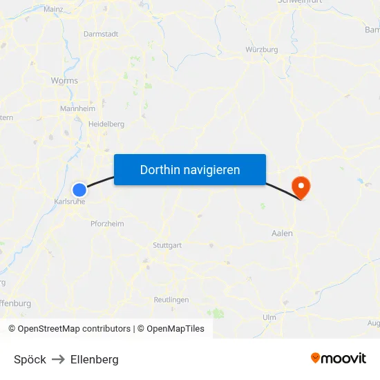 Spöck to Ellenberg map