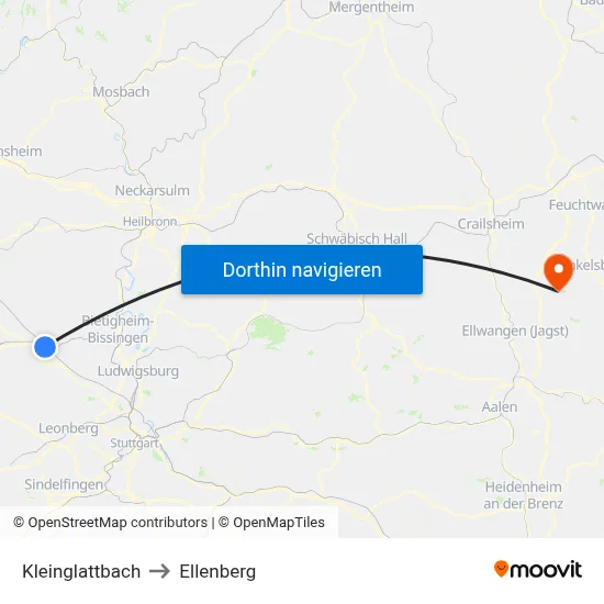 Kleinglattbach to Ellenberg map