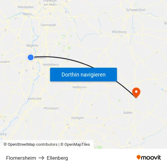Flomersheim to Ellenberg map