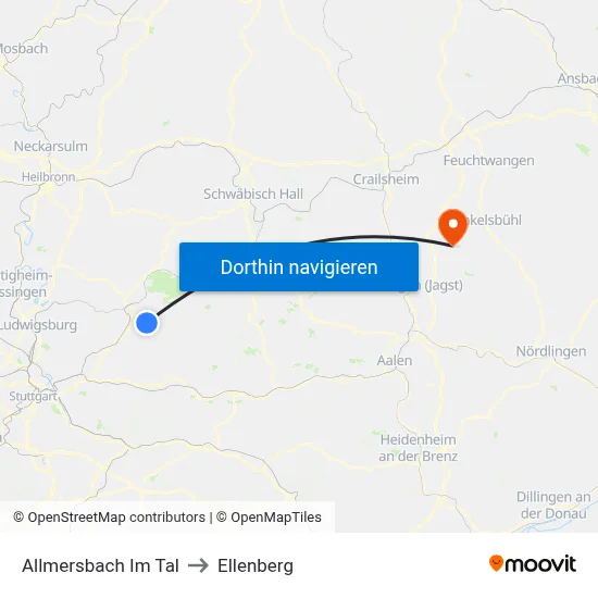 Allmersbach Im Tal to Ellenberg map