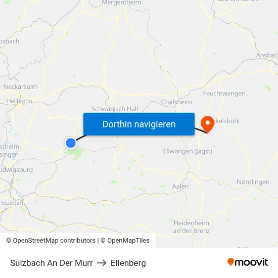 Sulzbach An Der Murr to Ellenberg map