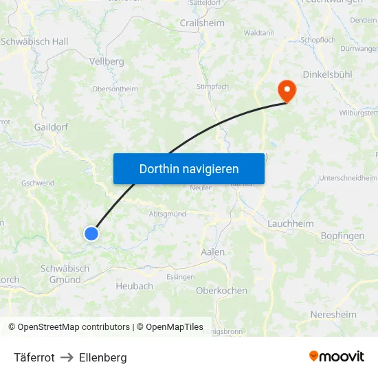 Täferrot to Ellenberg map