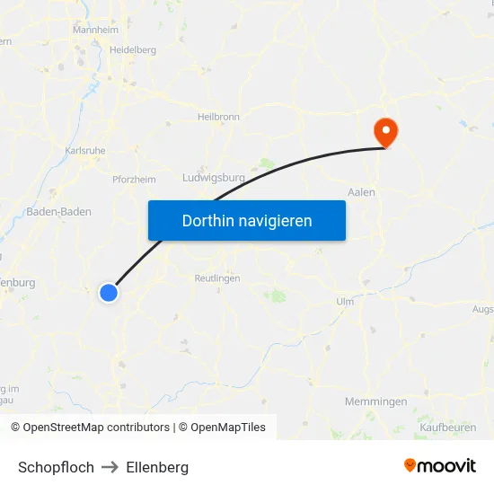 Schopfloch to Ellenberg map