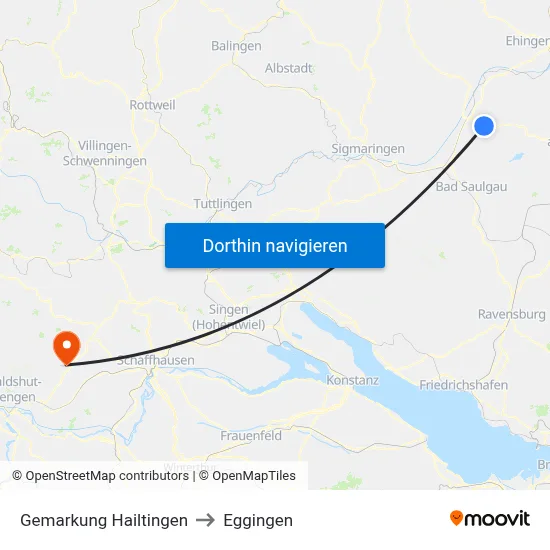 Gemarkung Hailtingen to Eggingen map