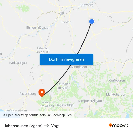 Ichenhausen (Vgem) to Vogt map