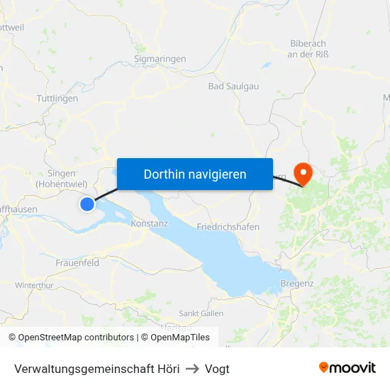 Verwaltungsgemeinschaft Höri to Vogt map