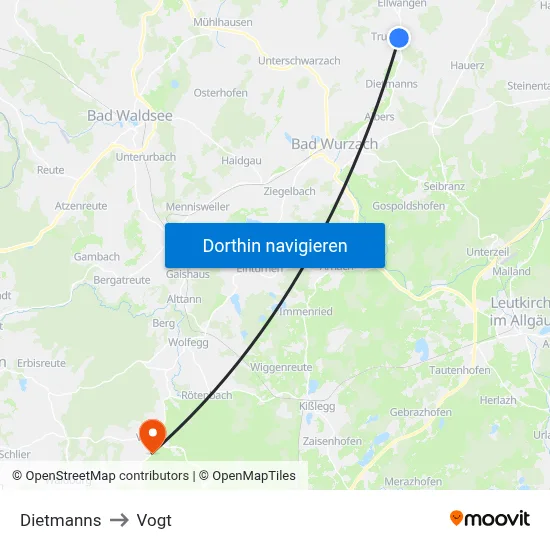 Dietmanns to Vogt map