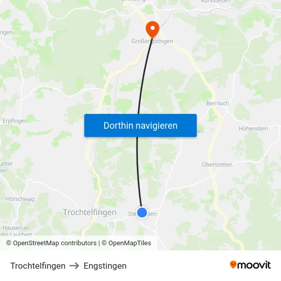 Trochtelfingen to Engstingen map