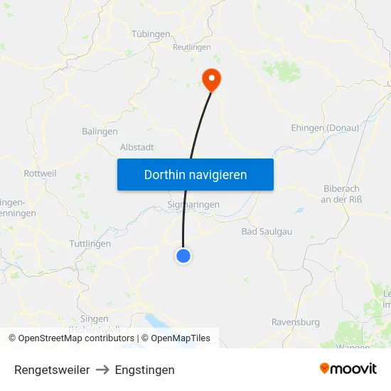 Rengetsweiler to Engstingen map