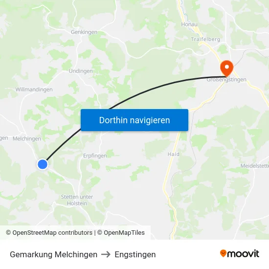 Gemarkung Melchingen to Engstingen map