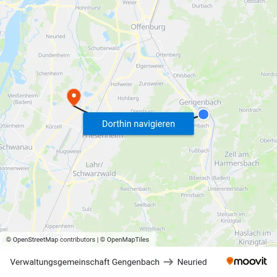 Verwaltungsgemeinschaft Gengenbach to Neuried map