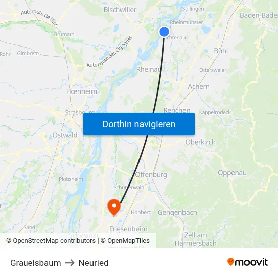 Grauelsbaum to Neuried map