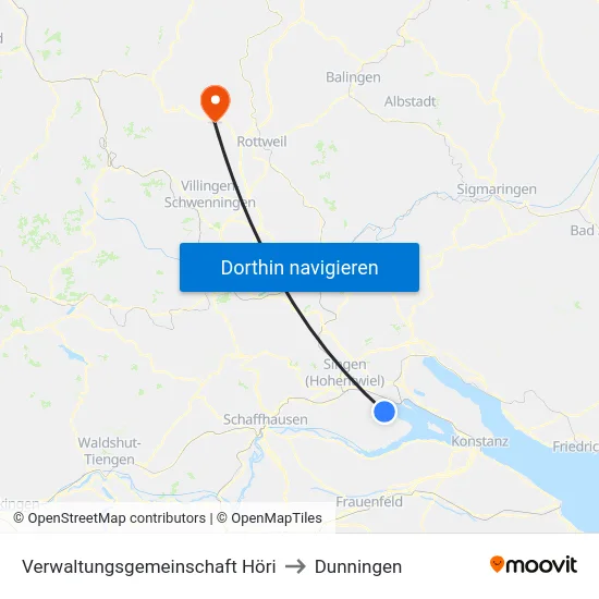 Verwaltungsgemeinschaft Höri to Dunningen map