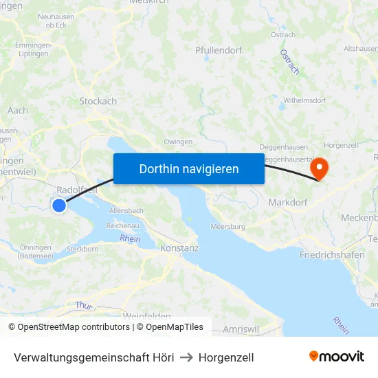 Verwaltungsgemeinschaft Höri to Horgenzell map