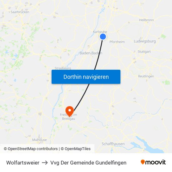 Wolfartsweier to Vvg Der Gemeinde Gundelfingen map
