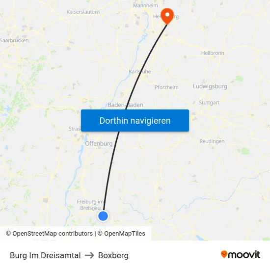 Burg Im Dreisamtal to Boxberg map