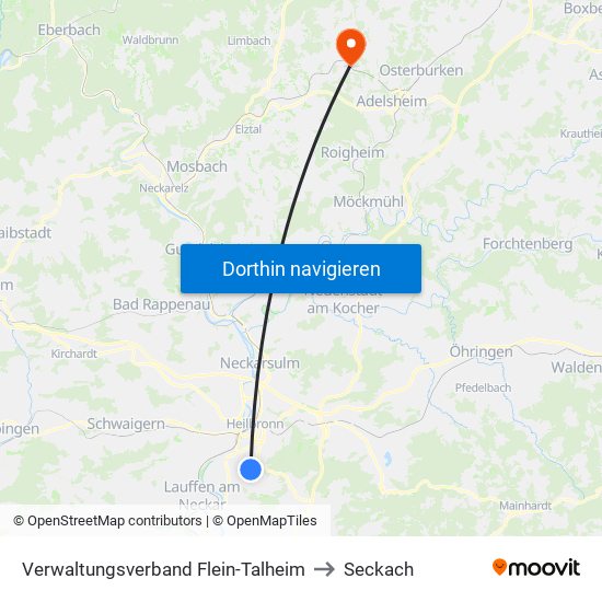 Verwaltungsverband Flein-Talheim to Seckach map