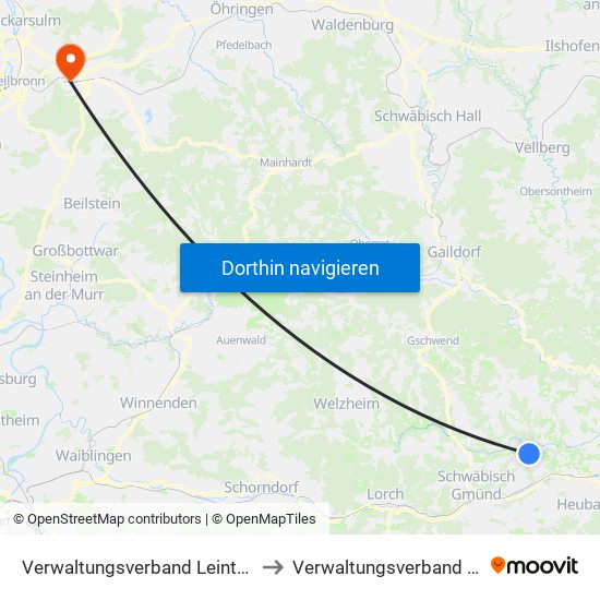 Verwaltungsverband Leintal-Frickenhofer Höhe to Verwaltungsverband Raum Weinsberg map