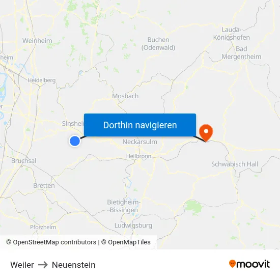 Weiler to Neuenstein map