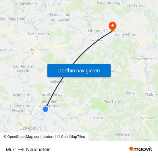 Murr to Neuenstein map