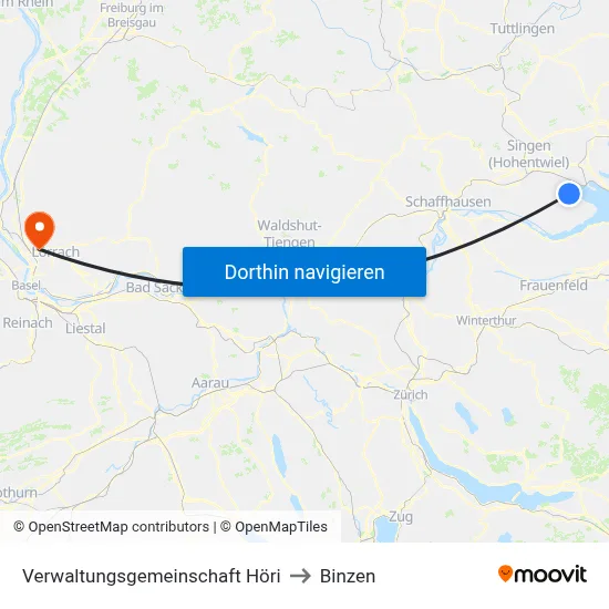 Verwaltungsgemeinschaft Höri to Binzen map