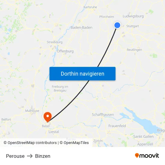 Perouse to Binzen map