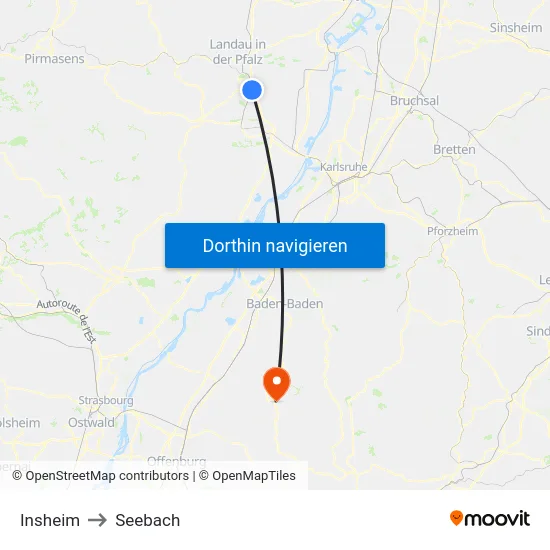 Insheim to Seebach map