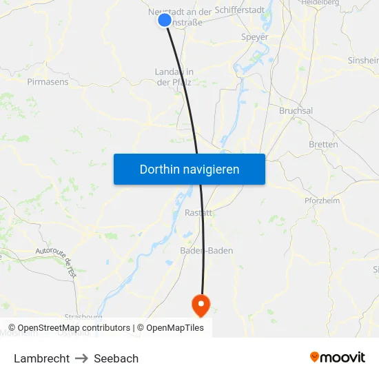 Lambrecht to Seebach map