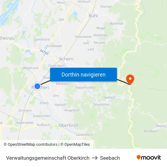 Verwaltungsgemeinschaft Oberkirch to Seebach map