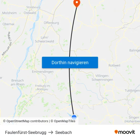 Faulenfürst-Seebrugg to Seebach map