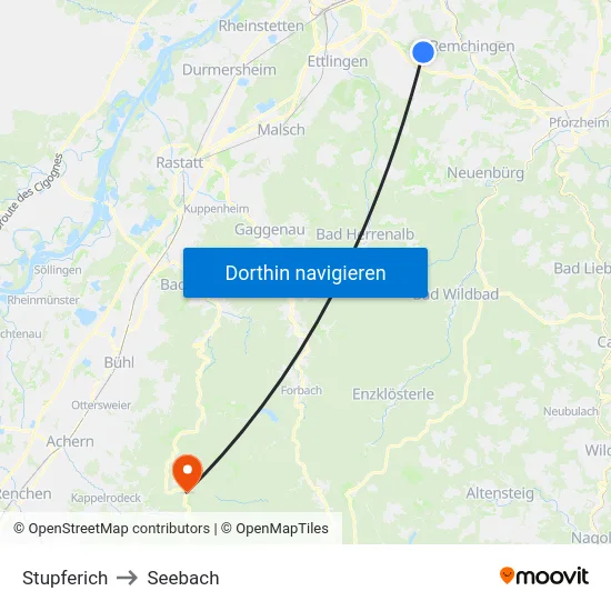 Stupferich to Seebach map