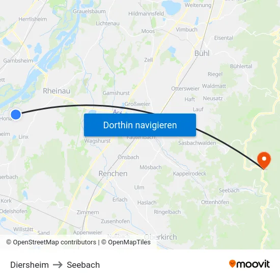 Diersheim to Seebach map