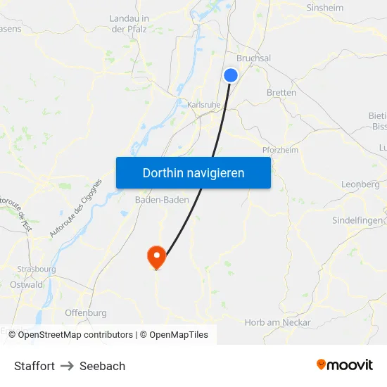 Staffort to Seebach map