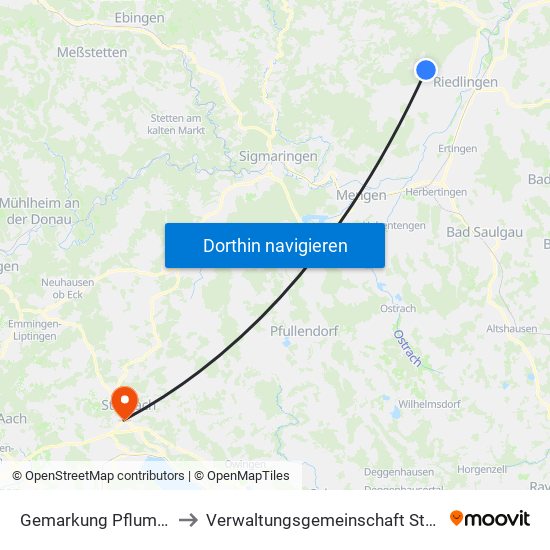 Gemarkung Pflummern to Verwaltungsgemeinschaft Stockach map