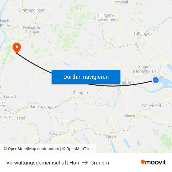 Verwaltungsgemeinschaft Höri to Grunern map