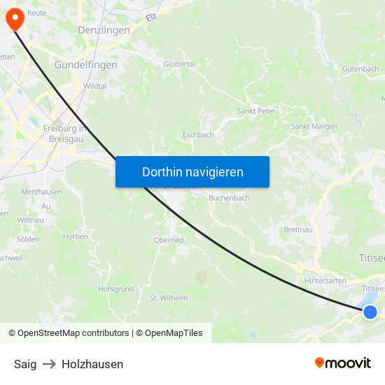 Saig to Holzhausen map