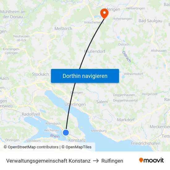 Verwaltungsgemeinschaft Konstanz to Rulfingen map