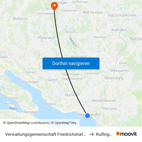 Verwaltungsgemeinschaft Friedrichshafen to Rulfingen map