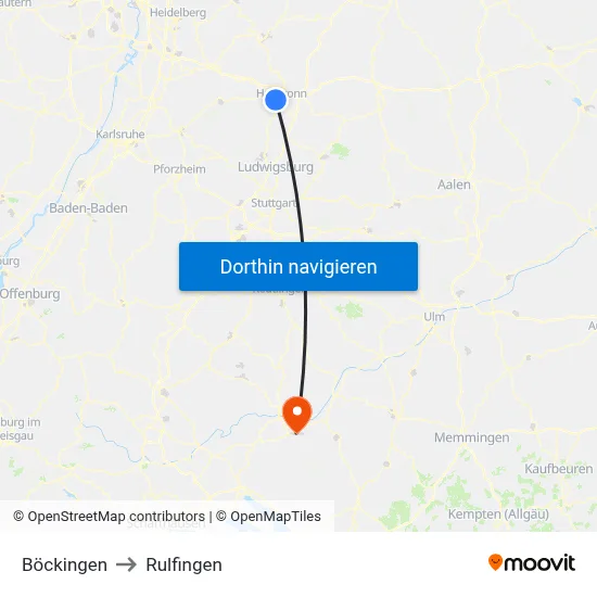 Böckingen to Rulfingen map