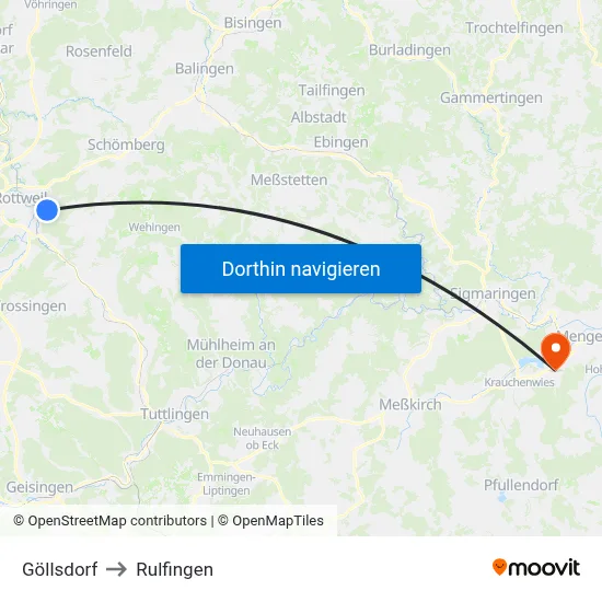 Göllsdorf to Rulfingen map